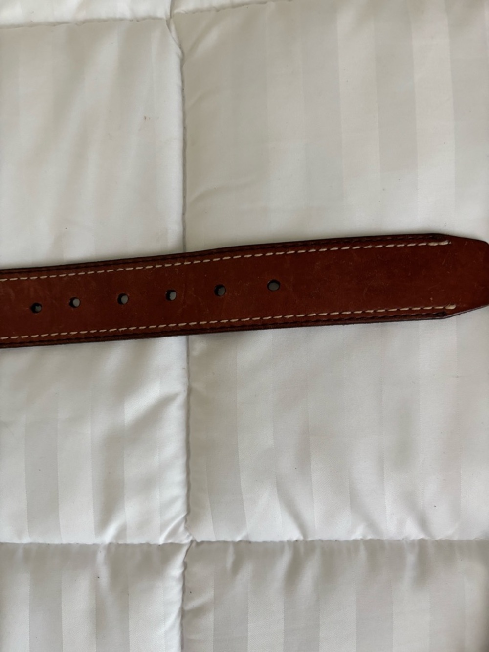 Men's Brown Leather Belt with Silver Buckle by Relic size 40 - Picture 6 of 9